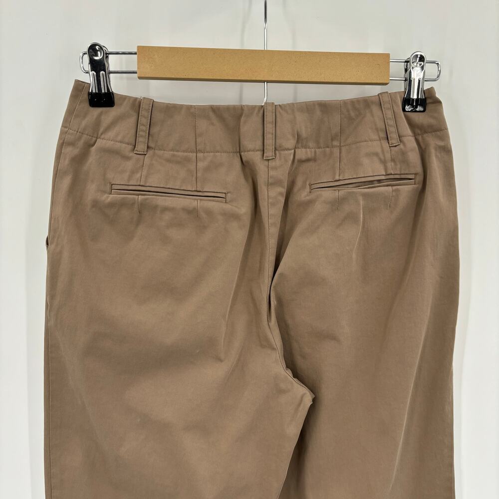 Talbots Petites Tan Mid Rise Straight Leg Pants Size 4P Minimalist Classic - Picture 5 of 13